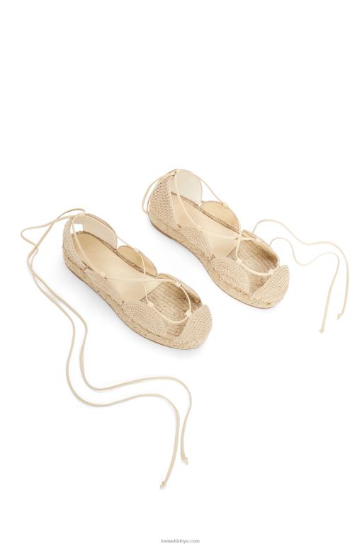 Loewe güneş enerjili jüt espadril 02600696 kadınlar doğal