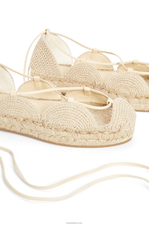 Loewe güneş enerjili jüt espadril 02600696 kadınlar doğal