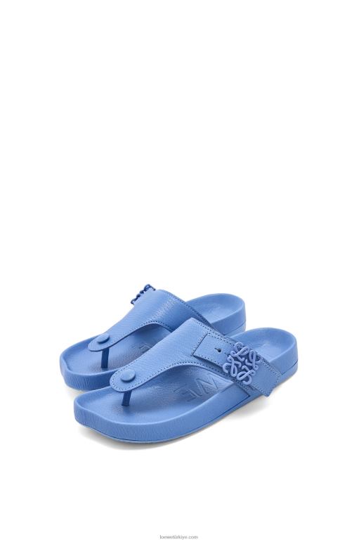 Loewe keçi derisinde kolay parmak arası sandalet 02600680 kadınlar hafif kot