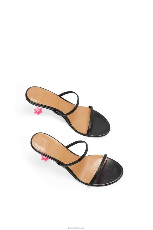 Loewe keçi derisinden doğum günü mumu sandaleti 02600712 kadınlar siyah