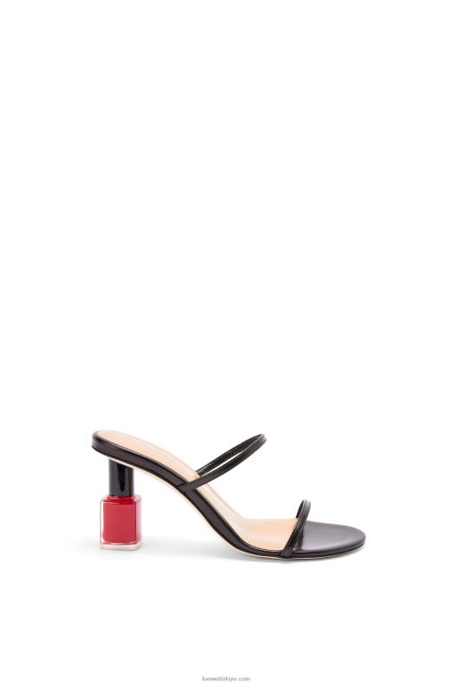 Loewe keçi derisinden oje sandalet 02600709 kadınlar siyah