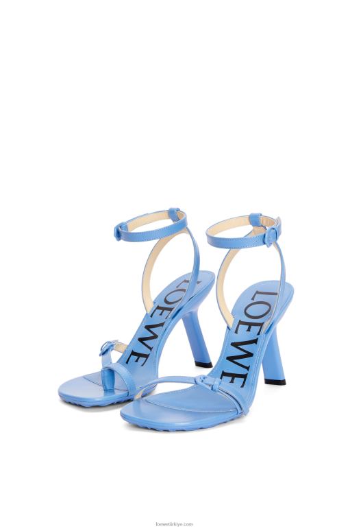 Loewe kuzu derisinden petal stiletto sandalet 02600672 kadınlar hafif kot