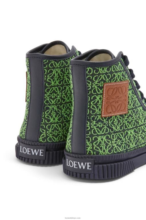 Loewe anagram jakarlı üstler 02600664 kadınlar elma yeşili/koyu lacivert