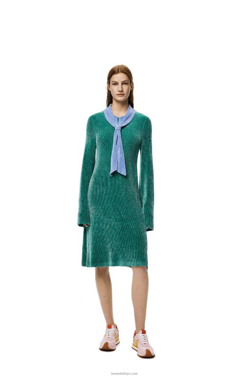 Loewe naylon ve süette akış koşucusu 02600654 kadınlar pembe/sarı