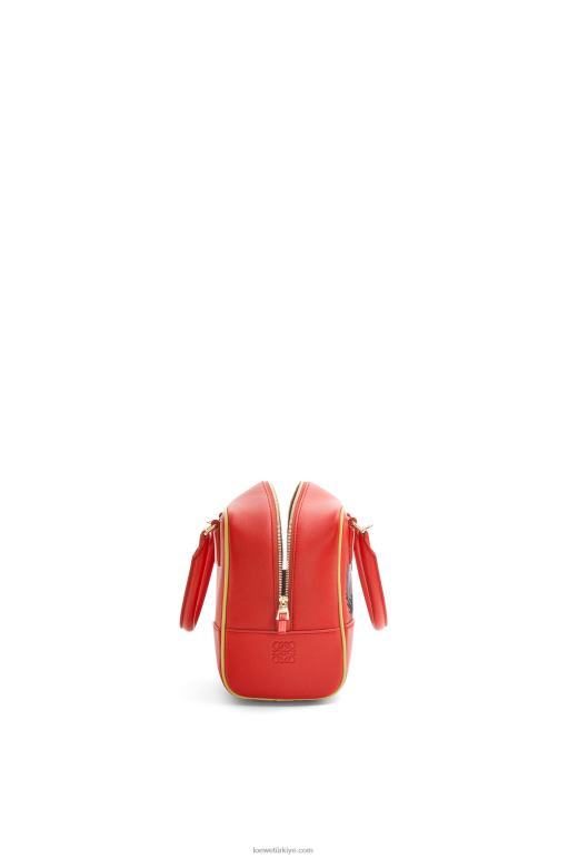 Loewe Nappa dana derisinde atık cadı amazona 19 çanta 02600193 kadınlar kırmızı
