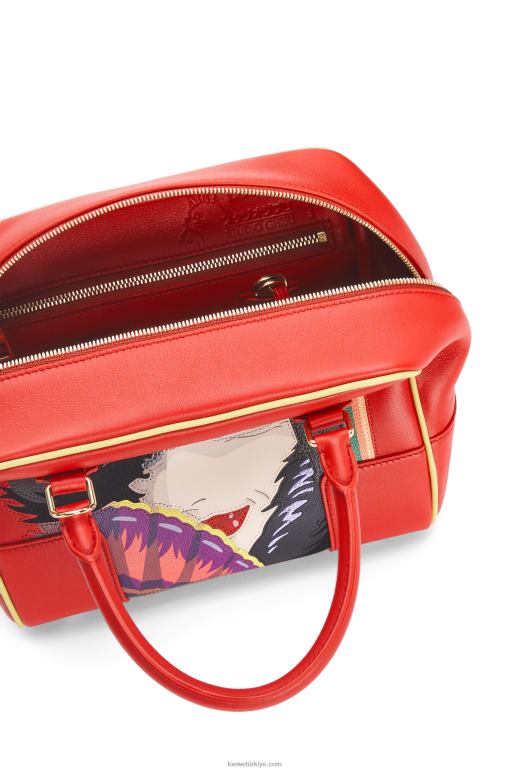 Loewe Nappa dana derisinde atık cadı amazona 19 çanta 02600193 kadınlar kırmızı
