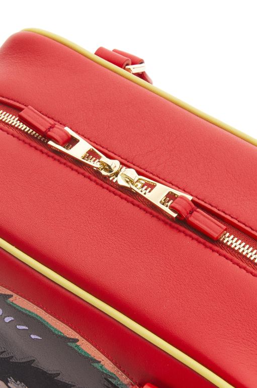 Loewe Nappa dana derisinde atık cadı amazona 19 çanta 02600193 kadınlar kırmızı