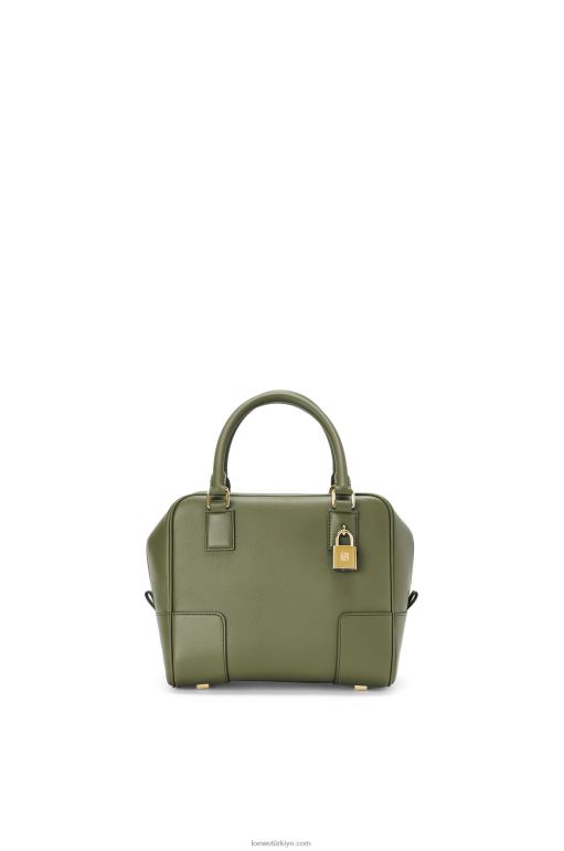 Loewe Nappa dana derisinden amazona 19 kare çanta 02600166 kadınlar avokado yeşili