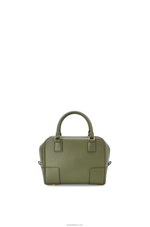 Loewe Nappa dana derisinden amazona 19 kare çanta 02600166 kadınlar avokado yeşili