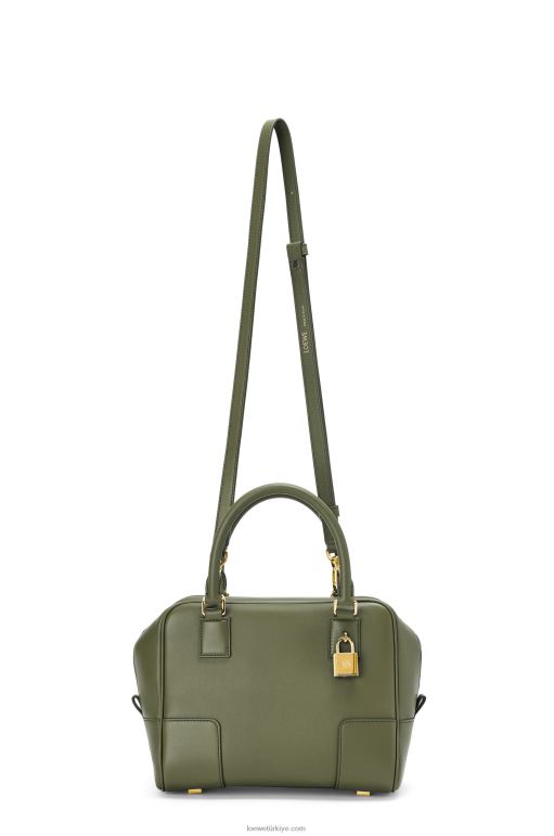 Loewe Nappa dana derisinden amazona 19 kare çanta 02600166 kadınlar avokado yeşili