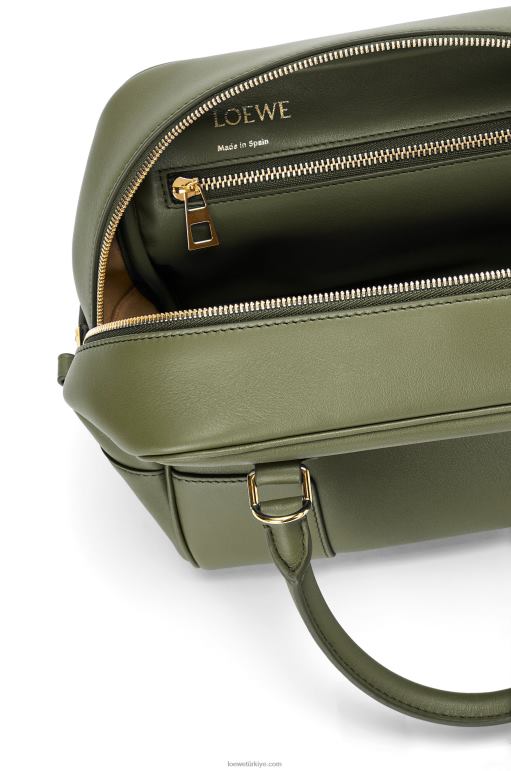 Loewe Nappa dana derisinden amazona 19 kare çanta 02600166 kadınlar avokado yeşili