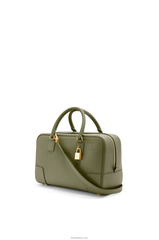 Loewe Nappa dana derisinden amazona 28 çanta 02600156 kadınlar avokado yeşili