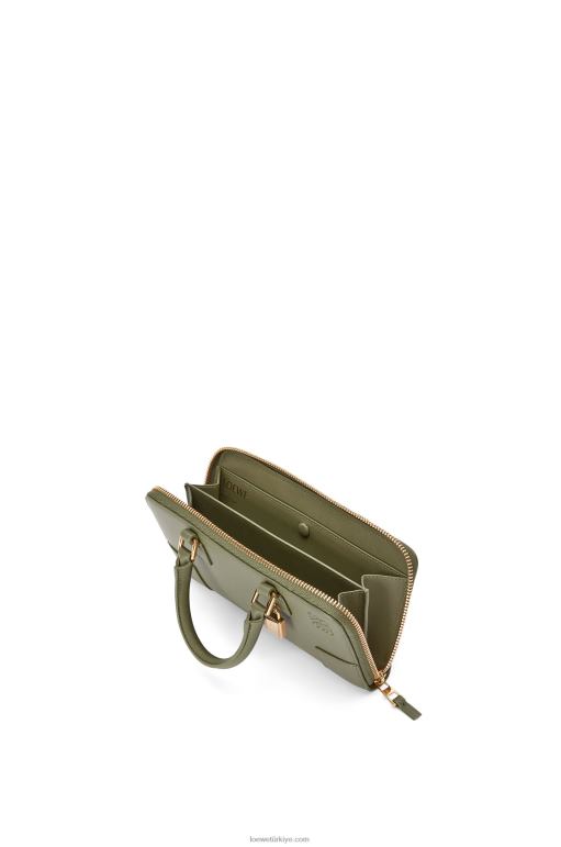 Loewe Nappa dana derisinden amazona kese 02600281 kadınlar avokado yeşili