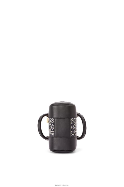 Loewe anagram jakar ve dana derisinden amazona 16 kare çanta 02600139 kadınlar lacivert/siyah