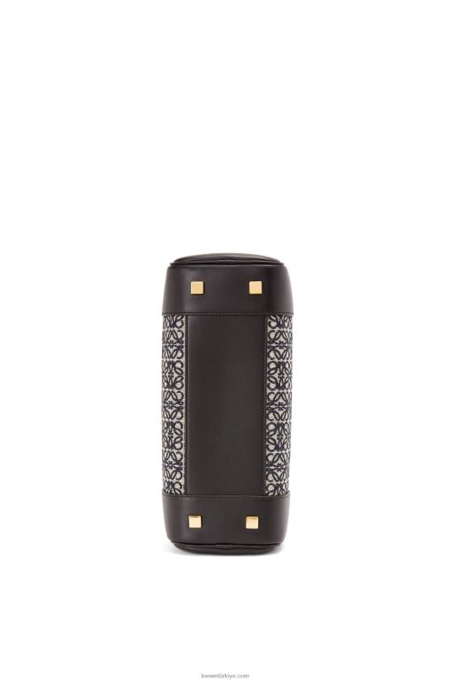 Loewe anagram jakarlı ve dana derisinden amazona 28 çanta 02600168 kadınlar lacivert/siyah