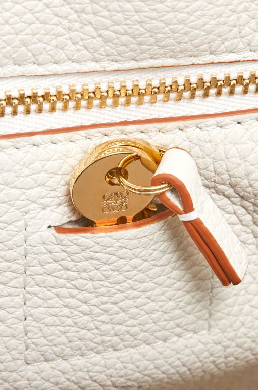 Loewe yumuşak damarlı dana derisinden amazona 19 kare çanta 02600152 kadınlar açık beyaz