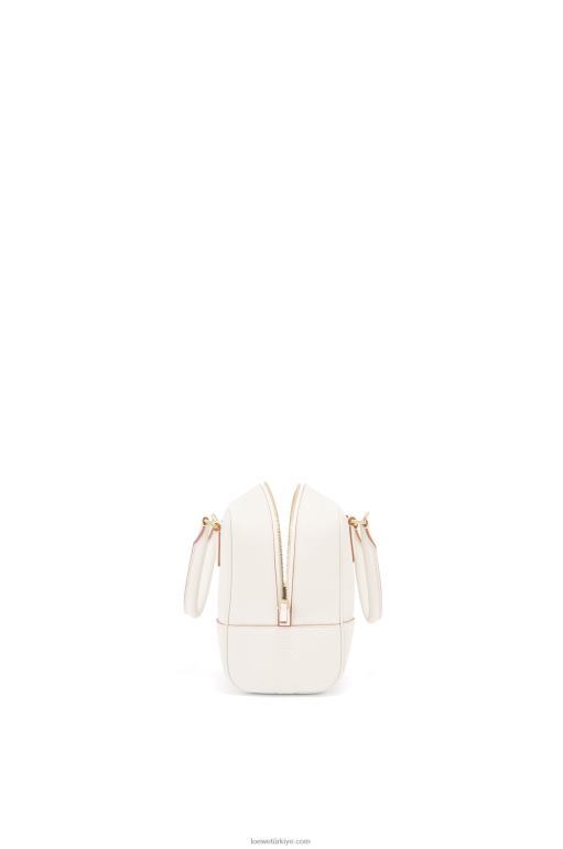 Loewe yumuşak damarlı dana derisinden amazona 19 kare çanta 02600152 kadınlar açık beyaz