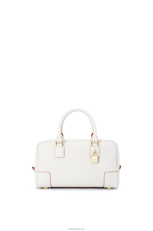 Loewe yumuşak damarlı dana derisinden amazona 23 çantası 02600151 kadınlar açık beyaz