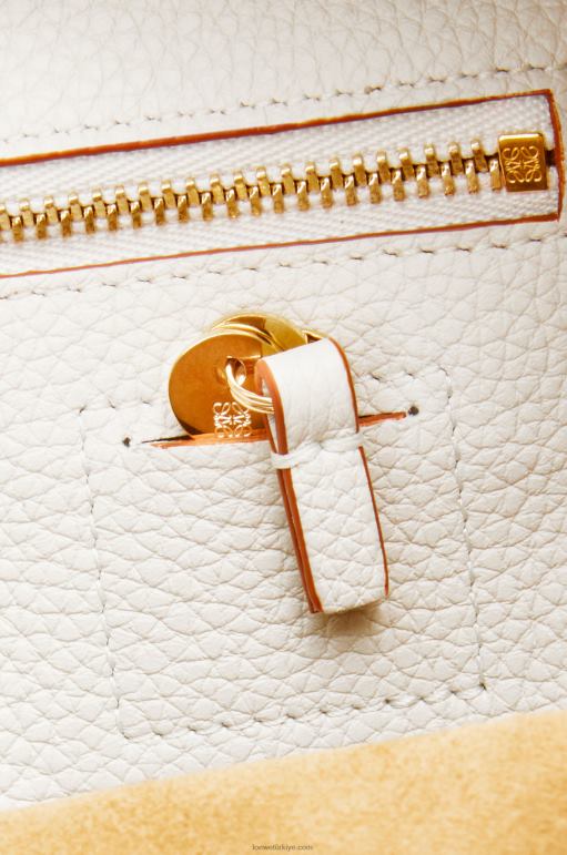 Loewe yumuşak damarlı dana derisinden amazona 23 çantası 02600151 kadınlar açık beyaz