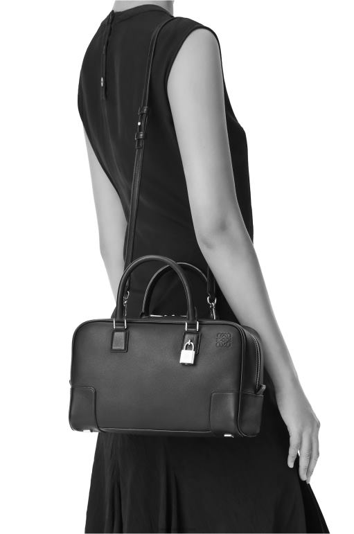 Loewe yumuşak damarlı dana derisinden amazona 28 çantası 02600134 kadınlar inci grisi