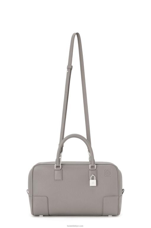 Loewe yumuşak damarlı dana derisinden amazona 28 çantası 02600134 kadınlar inci grisi