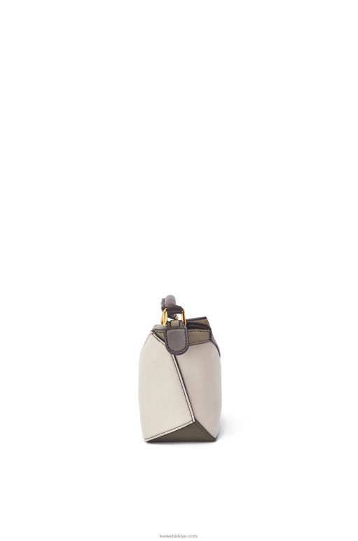 Loewe Nappa dana derisinden mini yapboz kenarı 02600253 kadınlar defne yeşili/açık yulaf