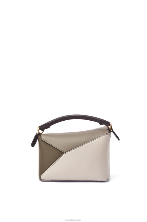 Loewe Nappa dana derisinden mini yapboz kenarı 02600253 kadınlar defne yeşili/açık yulaf