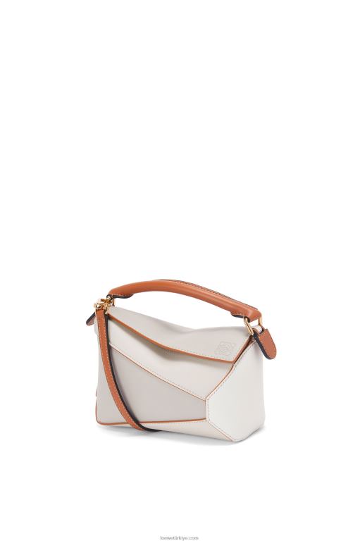 Loewe Nappa dana derisinden mini yapboz kenarı 02600258 kadınlar hayalet/yumuşak beyaz