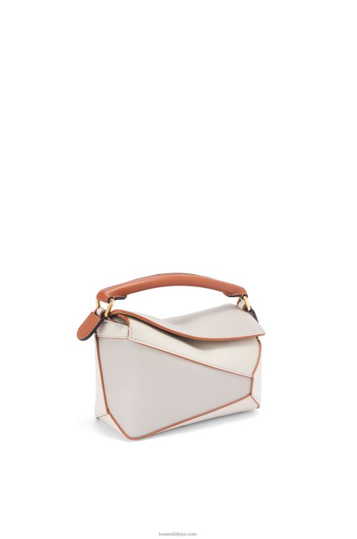 Loewe Nappa dana derisinden mini yapboz kenarı 02600258 kadınlar hayalet/yumuşak beyaz