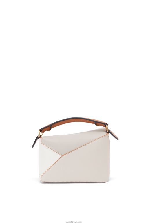 Loewe Nappa dana derisinden mini yapboz kenarı 02600258 kadınlar hayalet/yumuşak beyaz