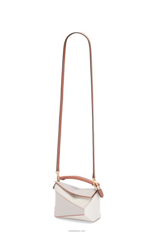 Loewe Nappa dana derisinden mini yapboz kenarı 02600258 kadınlar hayalet/yumuşak beyaz