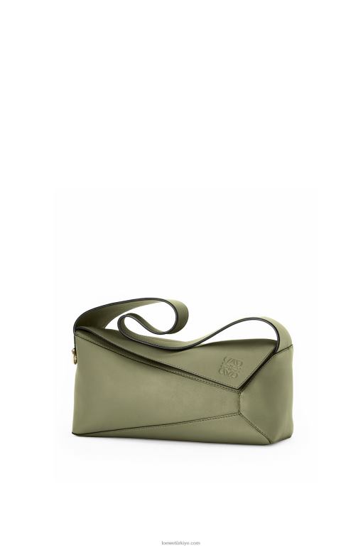 Loewe Nappa dana derisinden yapboz hobo çantası 02600471 kadınlar avokado yeşili