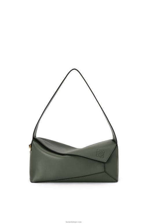 Loewe Nappa dana derisinden yapboz hobo çantası 02600472 kadınlar eski haki