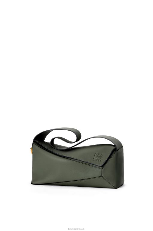 Loewe Nappa dana derisinden yapboz hobo çantası 02600472 kadınlar eski haki