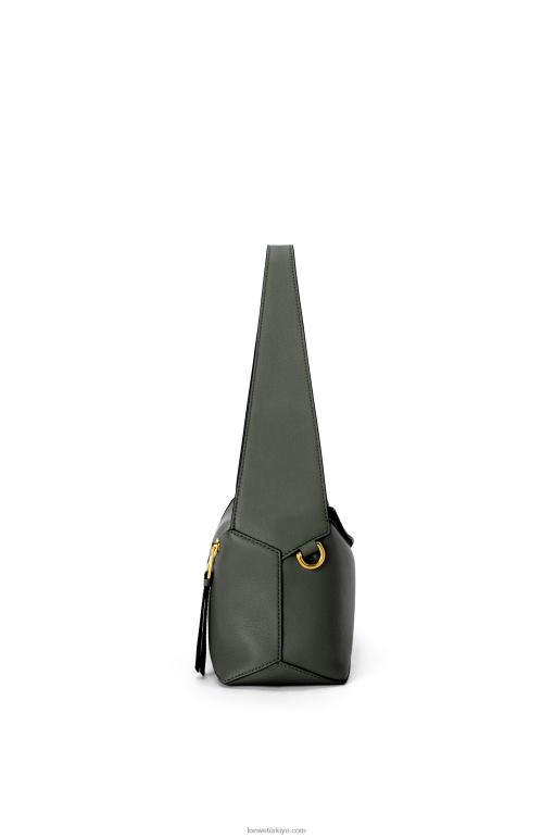 Loewe Nappa dana derisinden yapboz hobo çantası 02600472 kadınlar eski haki