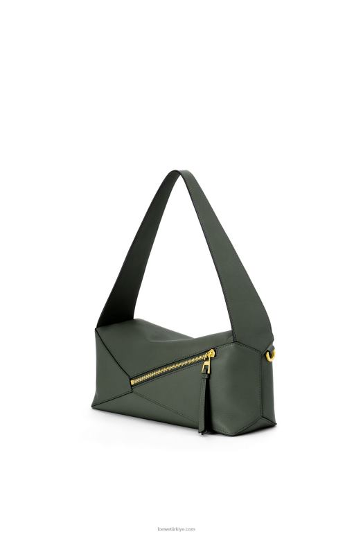 Loewe Nappa dana derisinden yapboz hobo çantası 02600472 kadınlar eski haki