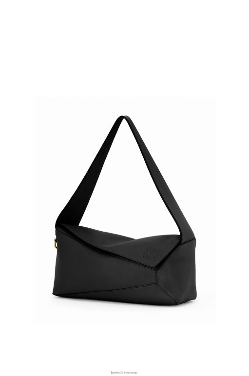 Loewe Nappa dana derisinden yapboz hobo çantası 02600513 kadınlar siyah