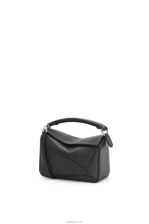 Loewe klasik dana derisinden mini yapboz çanta 02600200 kadınlar siyah