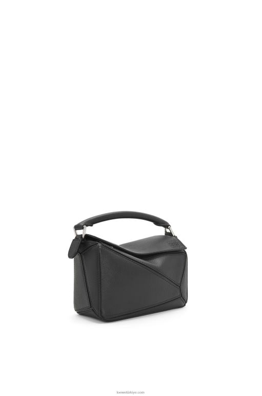 Loewe klasik dana derisinden mini yapboz çanta 02600200 kadınlar siyah
