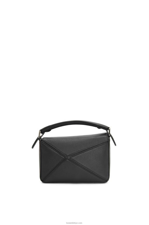 Loewe klasik dana derisinden mini yapboz çanta 02600200 kadınlar siyah