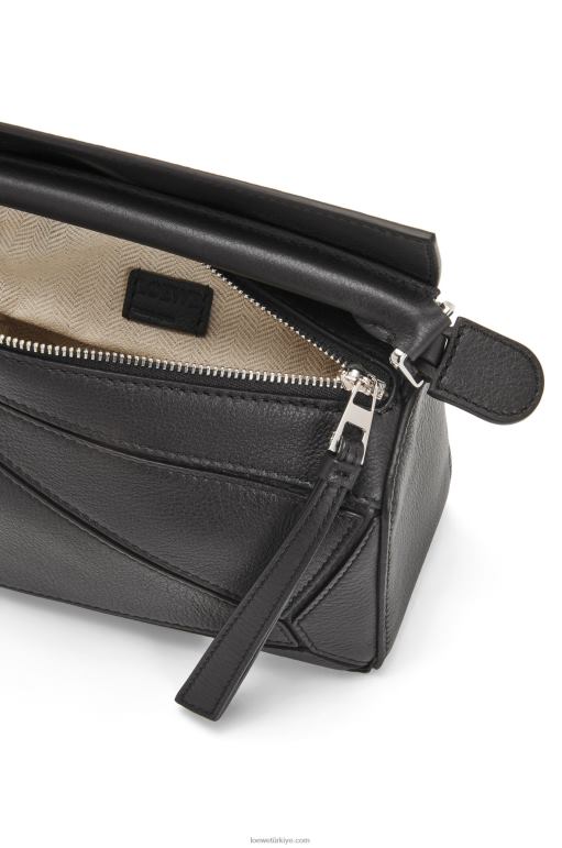 Loewe klasik dana derisinden mini yapboz çanta 02600200 kadınlar siyah