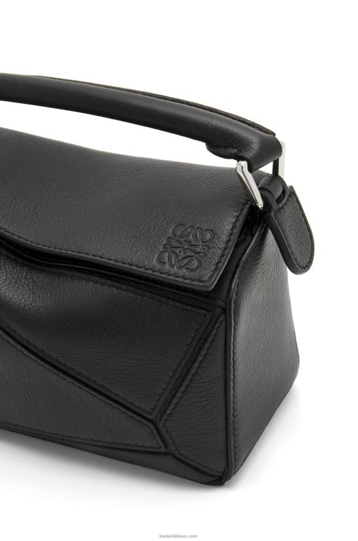 Loewe klasik dana derisinden mini yapboz çanta 02600200 kadınlar siyah