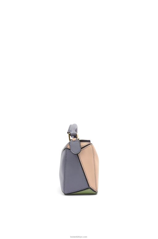 Loewe klasik dana derisinden mini yapboz çanta 02600284 kadınlar asfalt grisi/çıplak