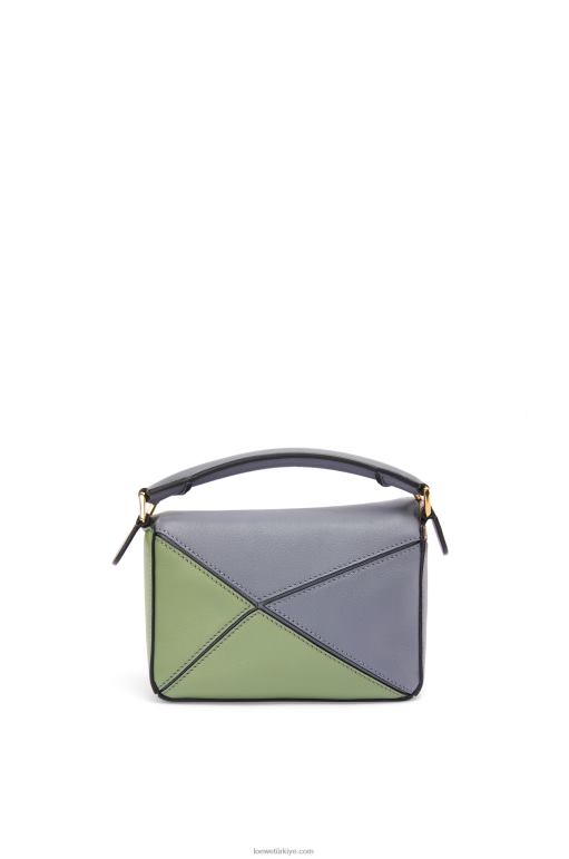 Loewe klasik dana derisinden mini yapboz çanta 02600284 kadınlar asfalt grisi/çıplak