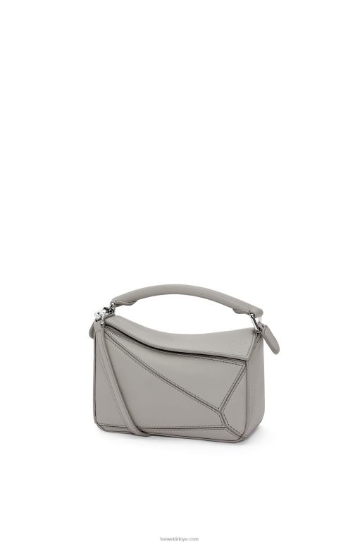 Loewe klasik dana derisinden mini yapboz çanta 02600314 kadınlar inci grisi