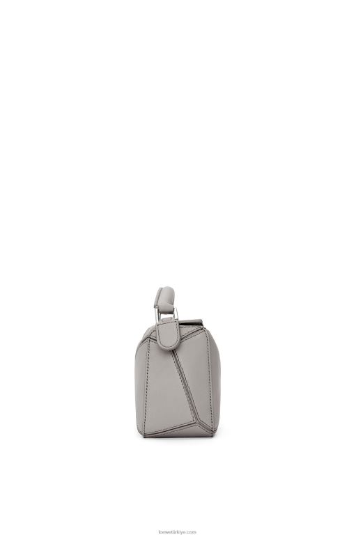 Loewe klasik dana derisinden mini yapboz çanta 02600314 kadınlar inci grisi