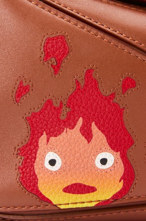 Loewe saten dana derisinden calcifer mini yapboz çanta 02600260 kadınlar pas