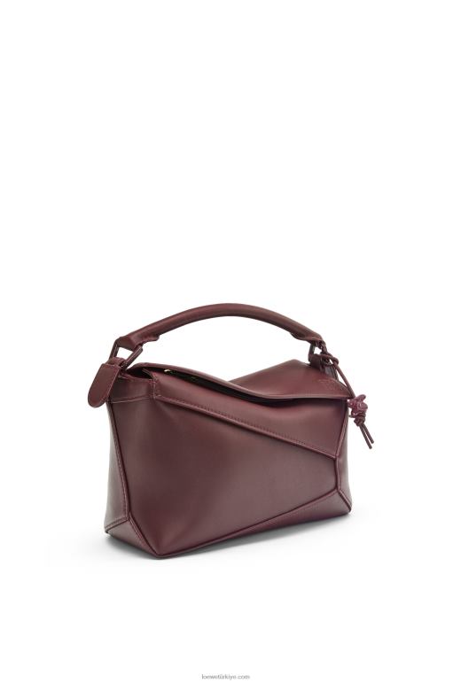 Loewe saten dana derisinden yapboz kenarlı küçük çanta 02600274 kadınlar de boeuf sır söyledi