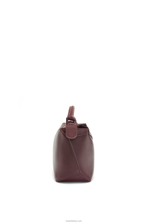 Loewe saten dana derisinden yapboz kenarlı küçük çanta 02600274 kadınlar de boeuf sır söyledi
