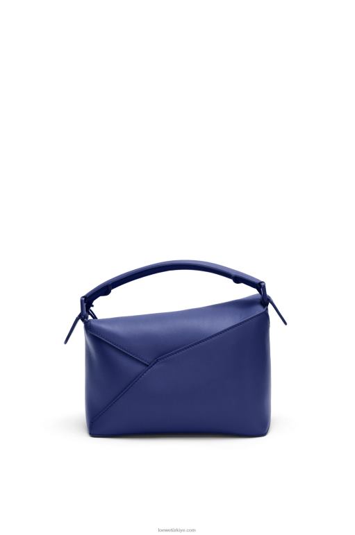 Loewe saten dana derisinden yapboz kenarlı küçük çanta 02600531 kadınlar derin mor sır